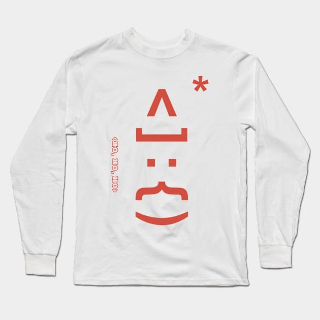 Santa Clause Emoticon Funny Christmas Gift Long Sleeve T-Shirt by salemstore